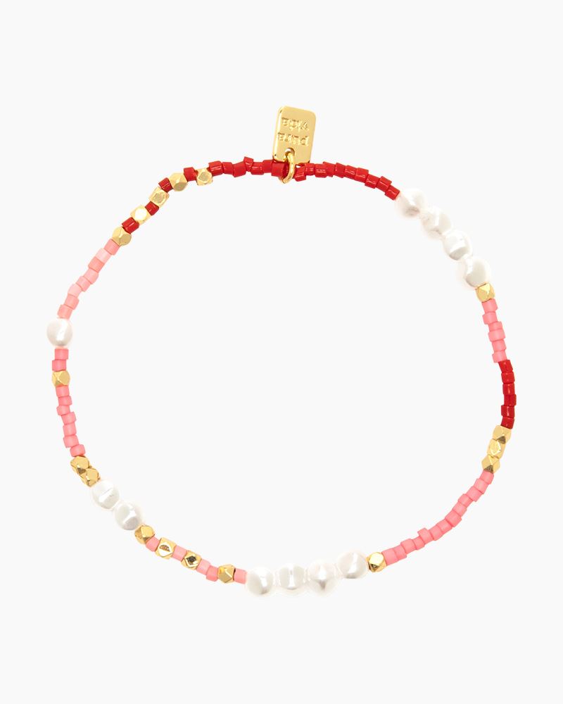 Pura Vida Heart Eyes Stretch Bracelet in Gold