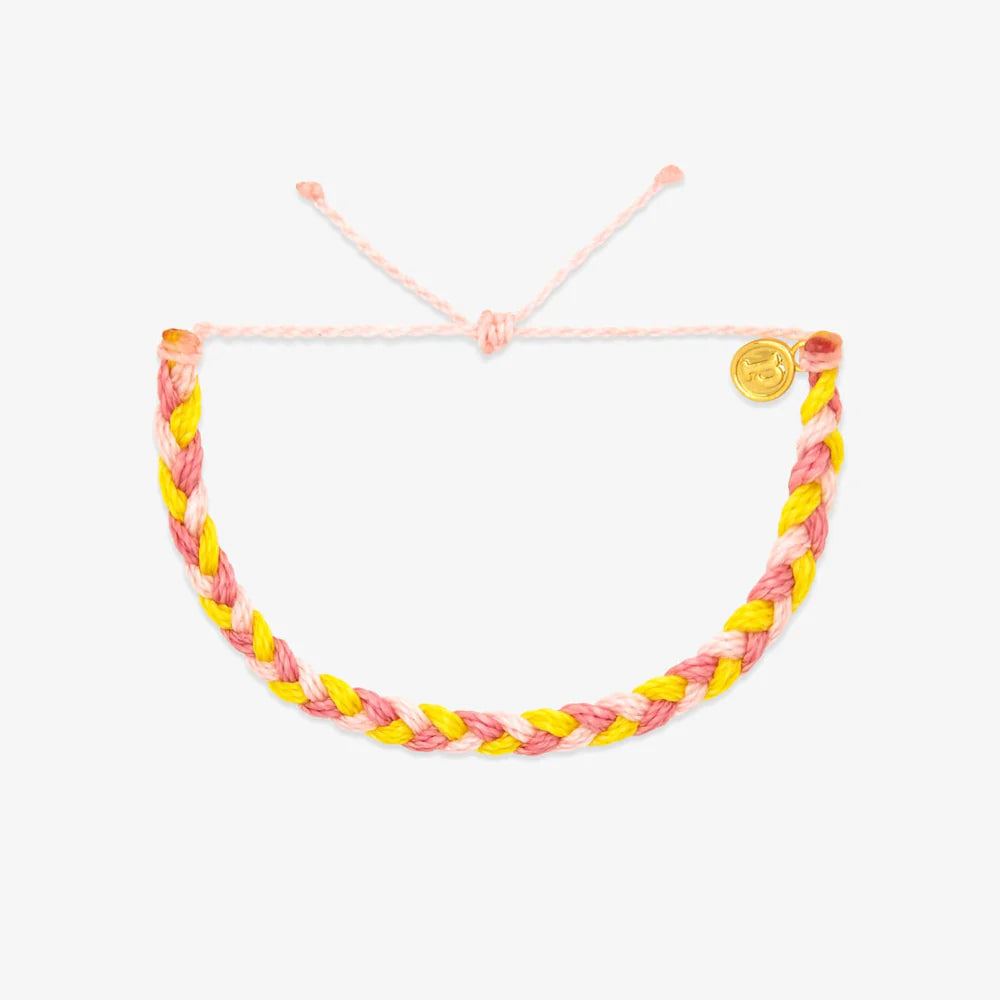 Pura Vida Braided Bracelet - Blushing Lemonade