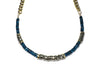 Rachel Nathan - Faceted Blue Topaz & Pyrite Heishi Necklace
