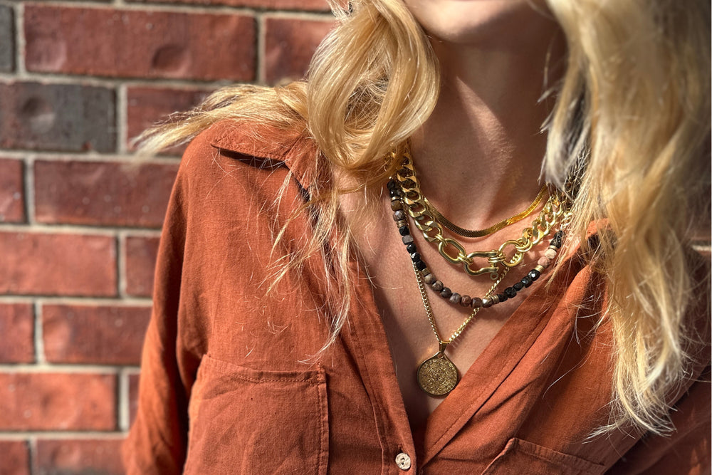 Rachel Nathan Shackle: Trio Necklace (17 inch)