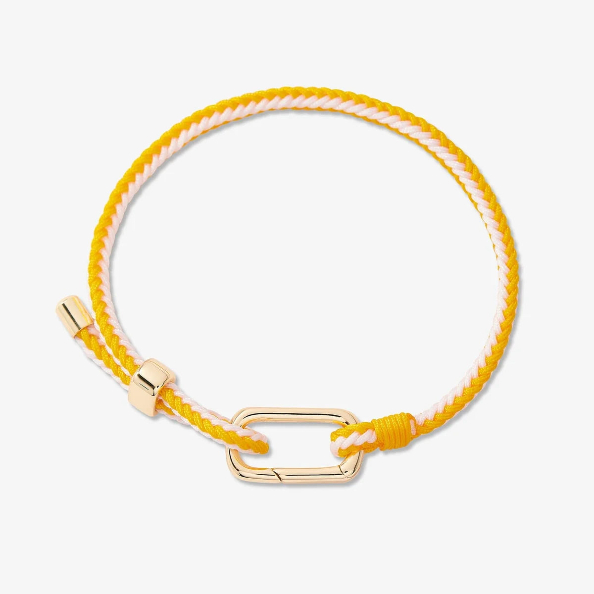 Pura Vida Carabiner Clasp Bracelet - Game Day - Orange & White