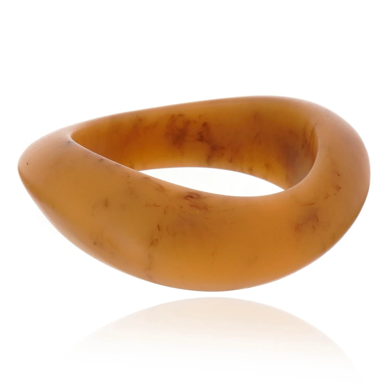 Cristina Sabatini Max Wave Resin Bangle - Camel