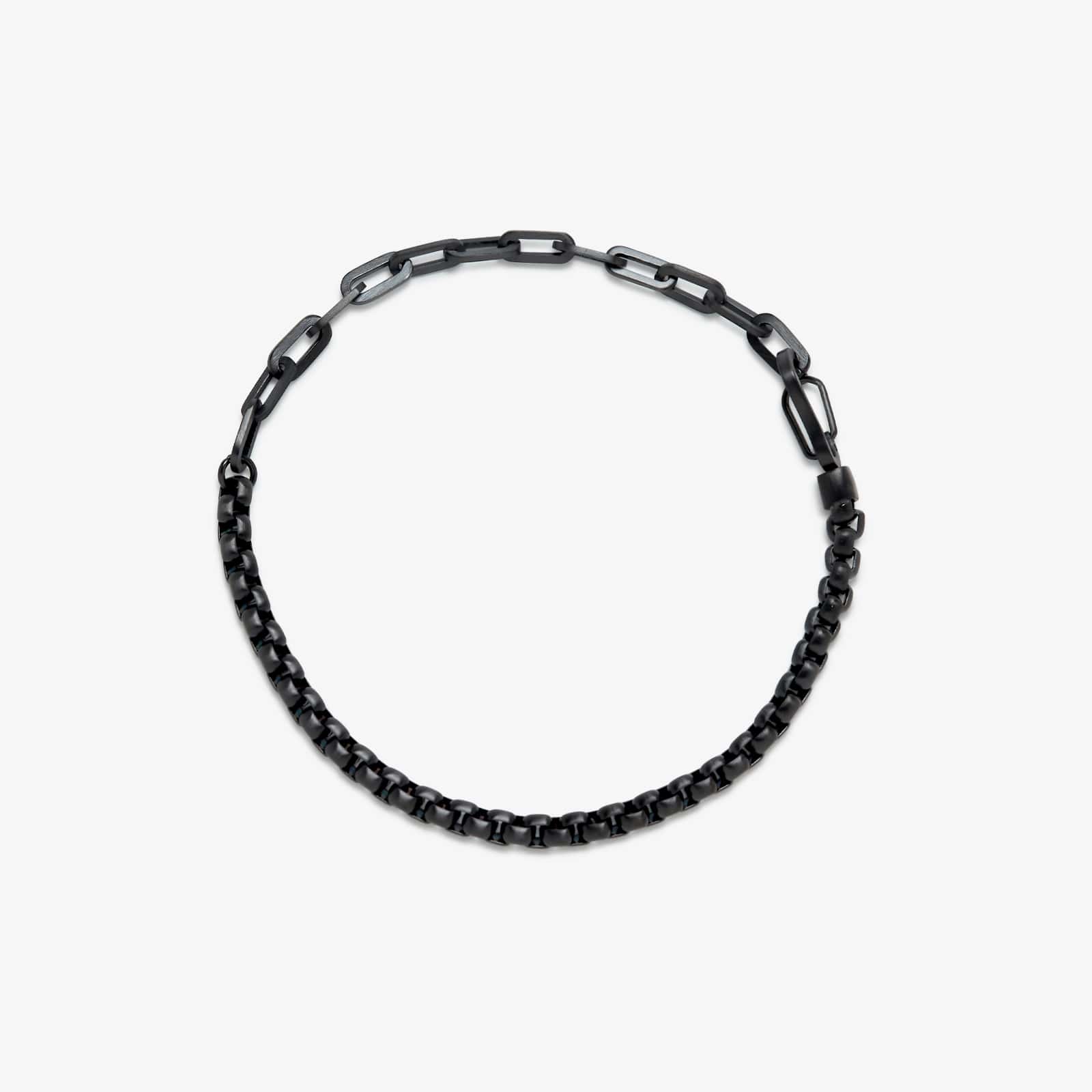 Pura Vida Men's Carabiner Clasp Chain Bracelet - Black