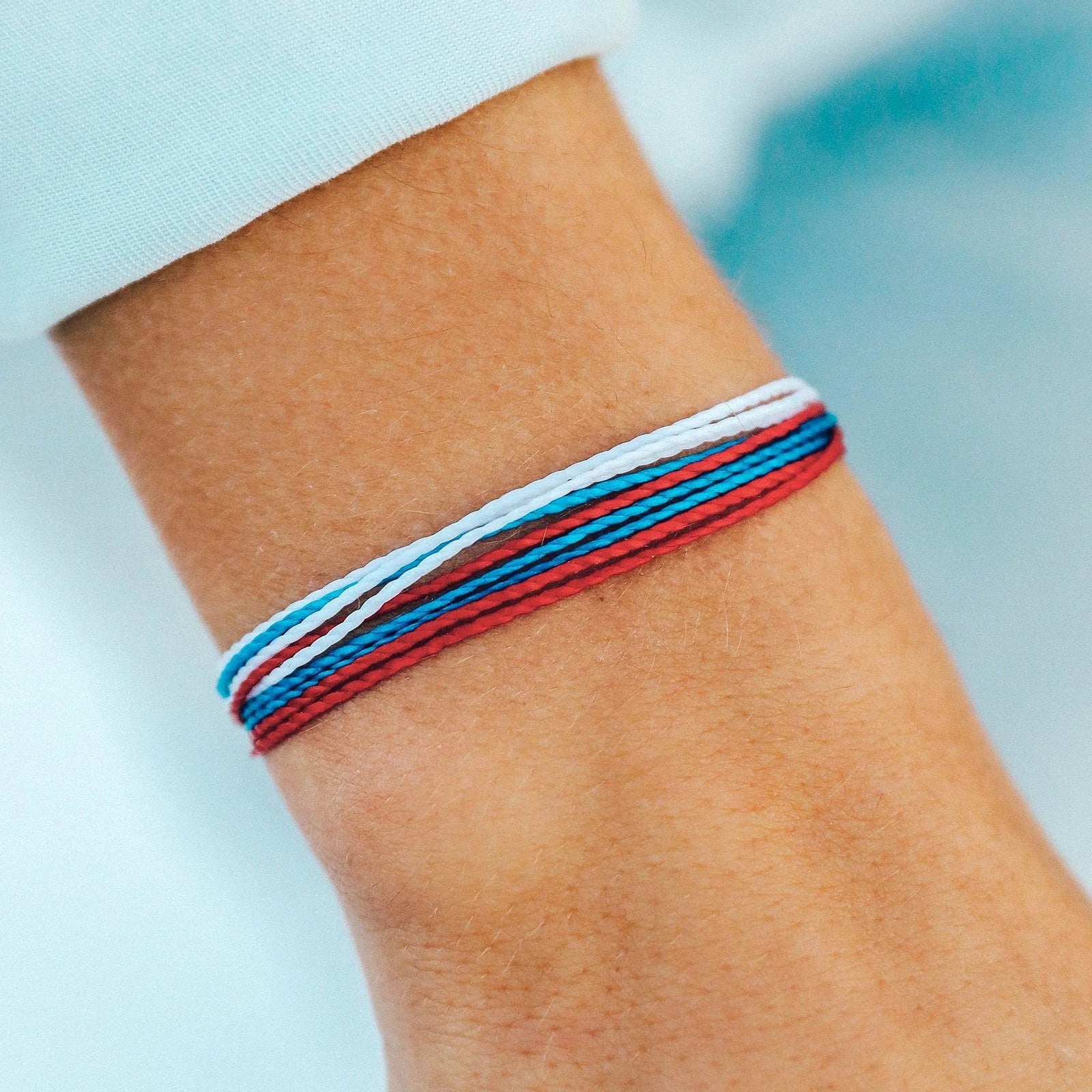 Pura Vida Original Bracelet -Red, White, & Blue