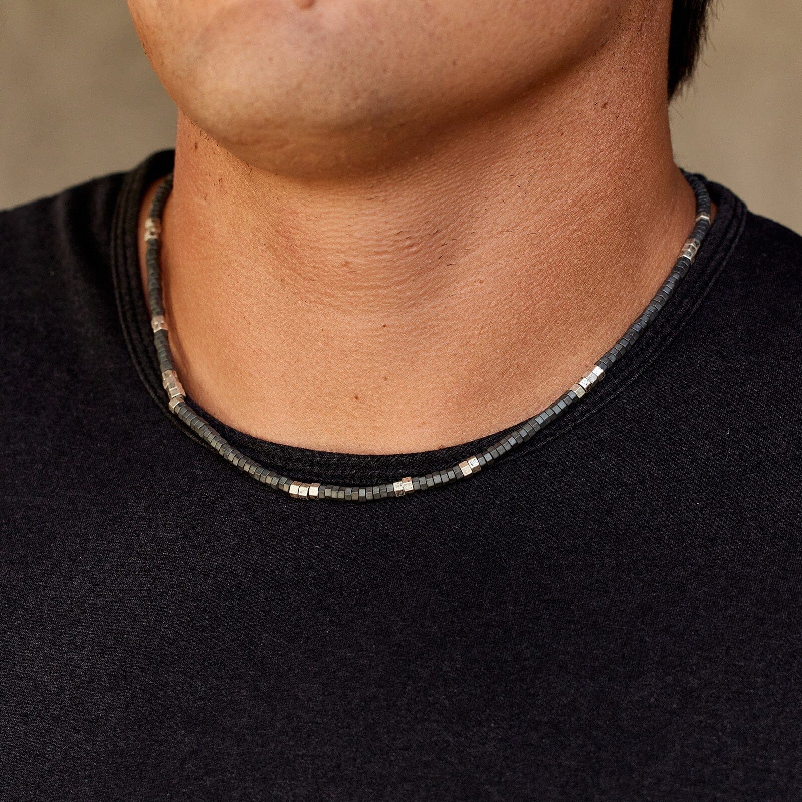 Pura Vida Men's Faceted Pyrite Bead Necklace