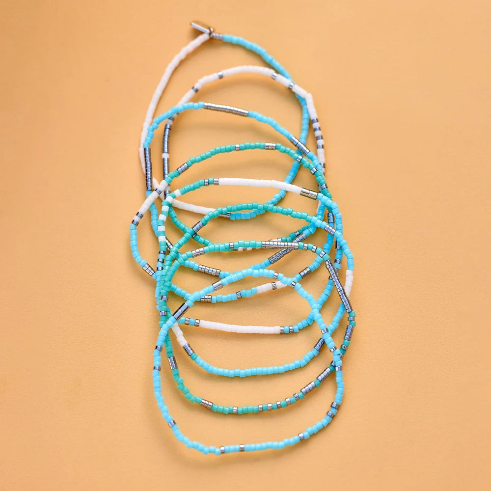 Pura Vida Seafoam Dream Stretch Bracelet Set of 8