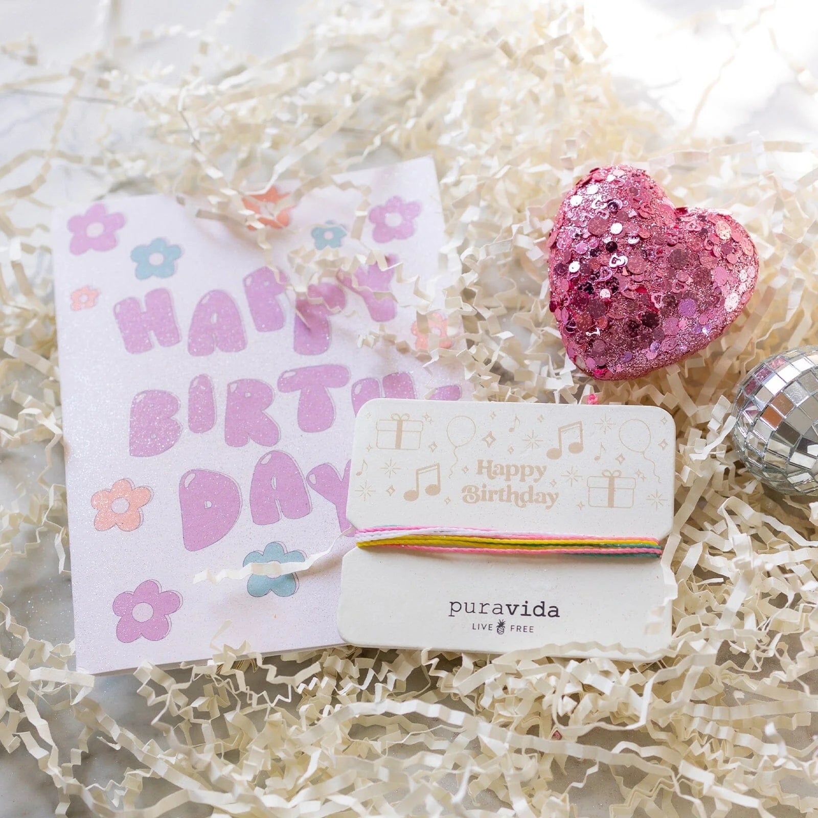 Pura Vida Happy Birthday Bracelet Card
