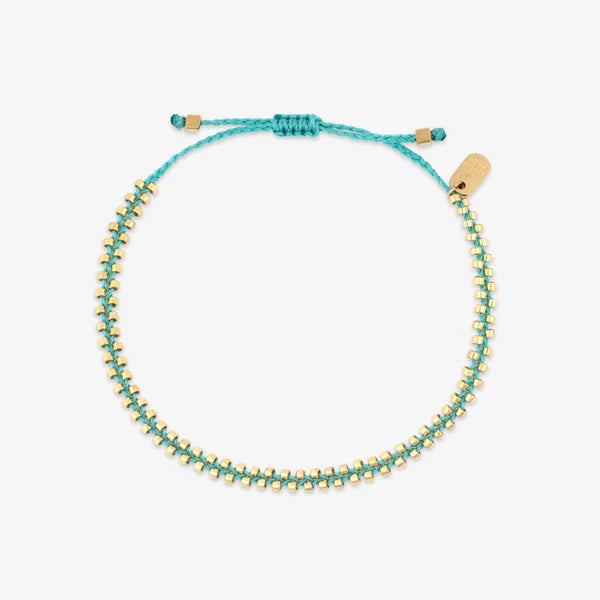Pura Vida - Goldie Woven Seed Bead Bracelet - Blue