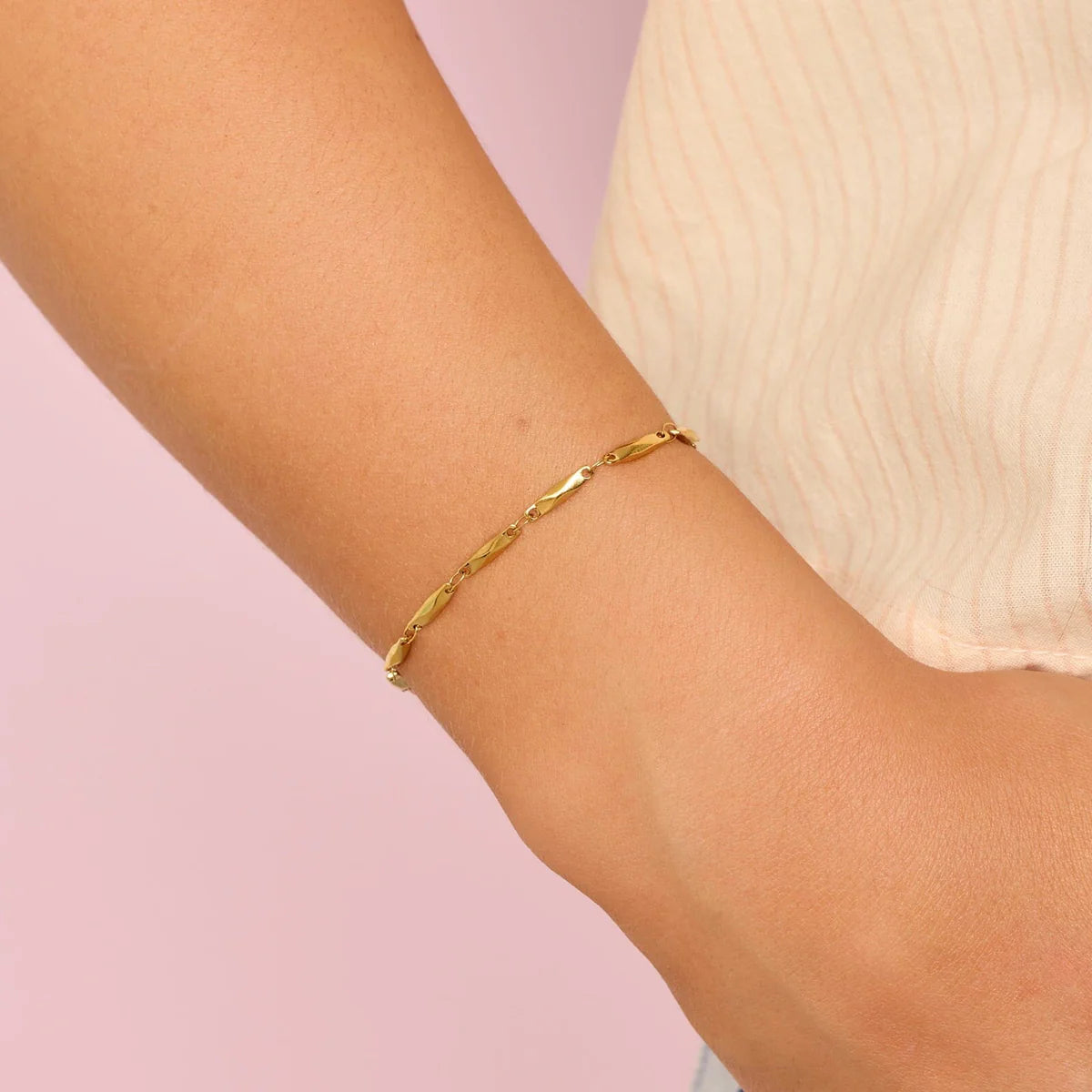 Pura Vida - Faceted Bar Chain Bracelet - Gold