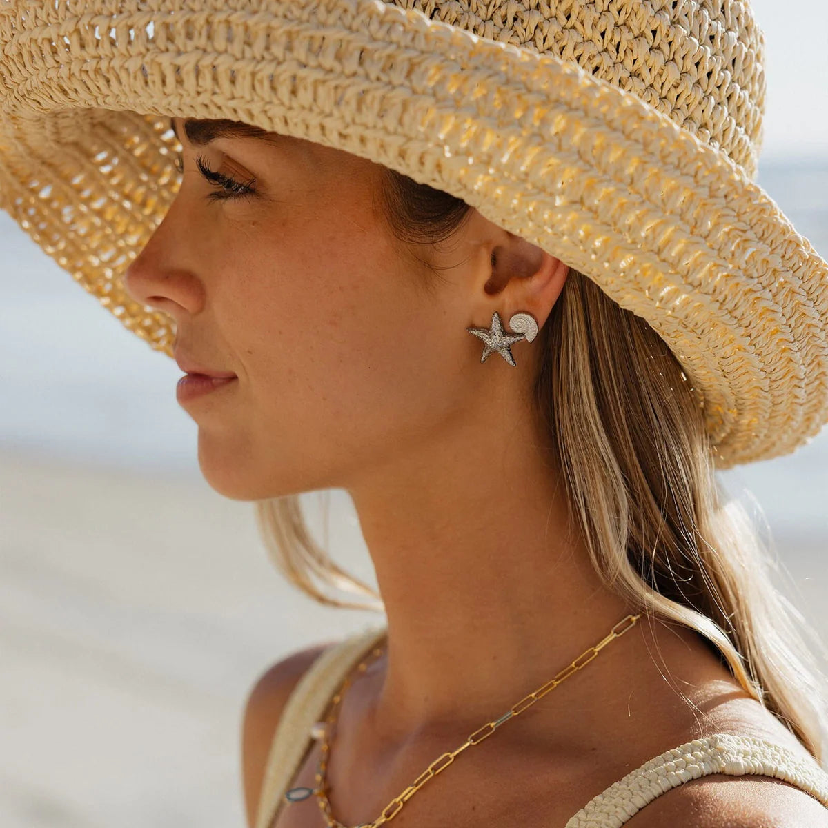Pura Vida - Sea Star Statement Earrings - Silver