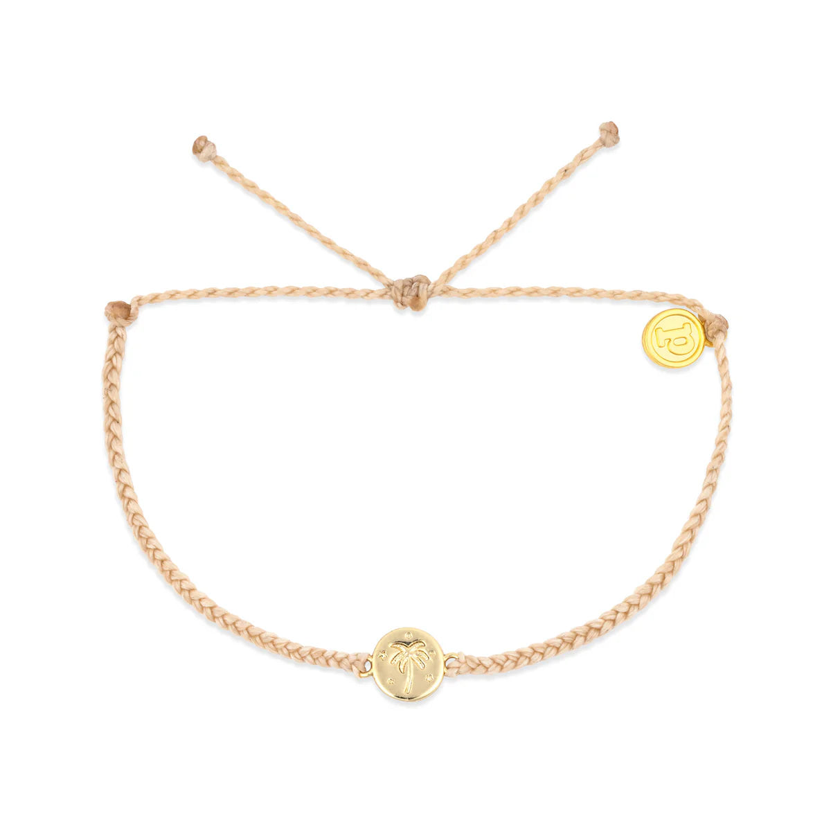 Pura Vida - Wave Coin Charm Bracelet - Nude
