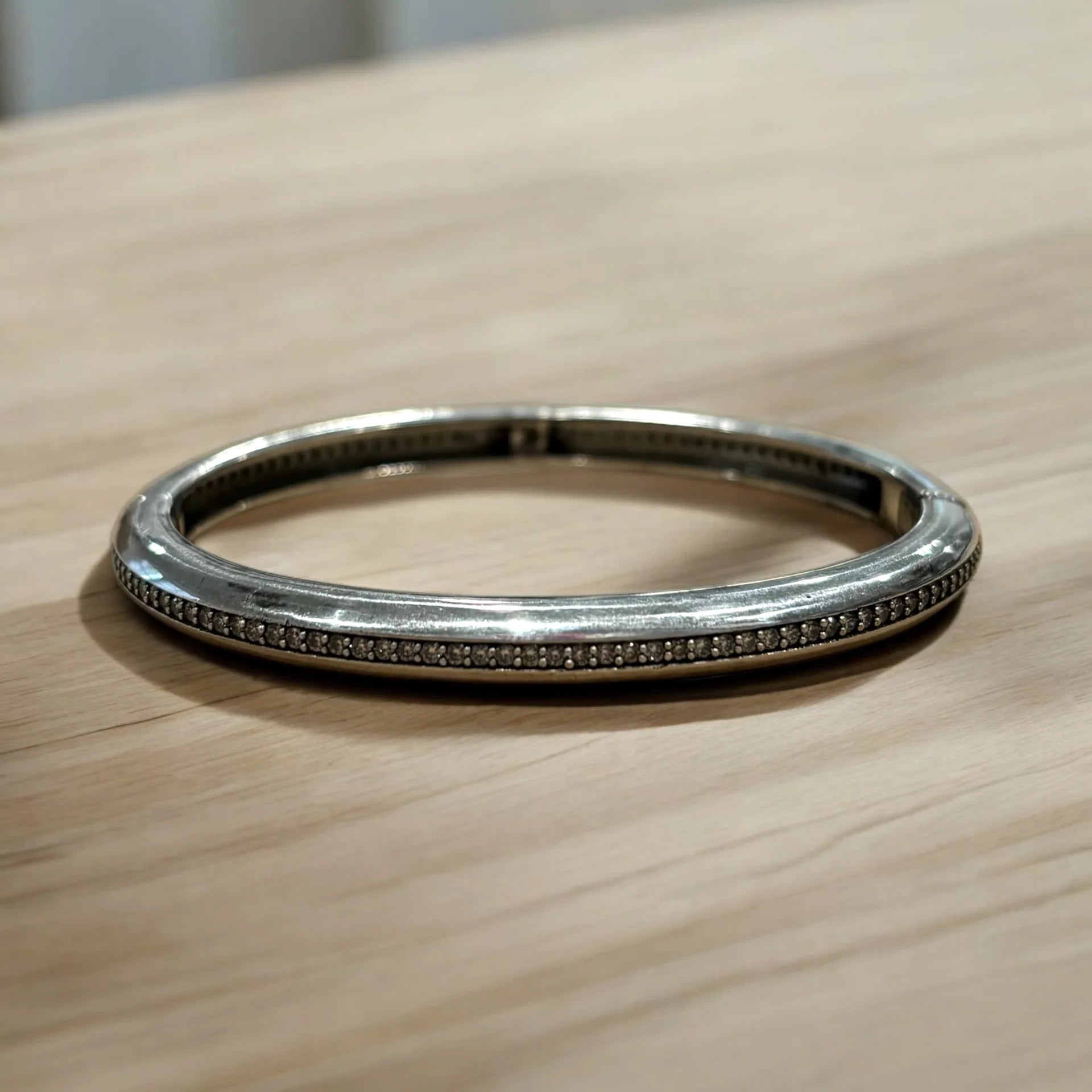 Tat 2 Designs - Silver Riva Pave Bangle