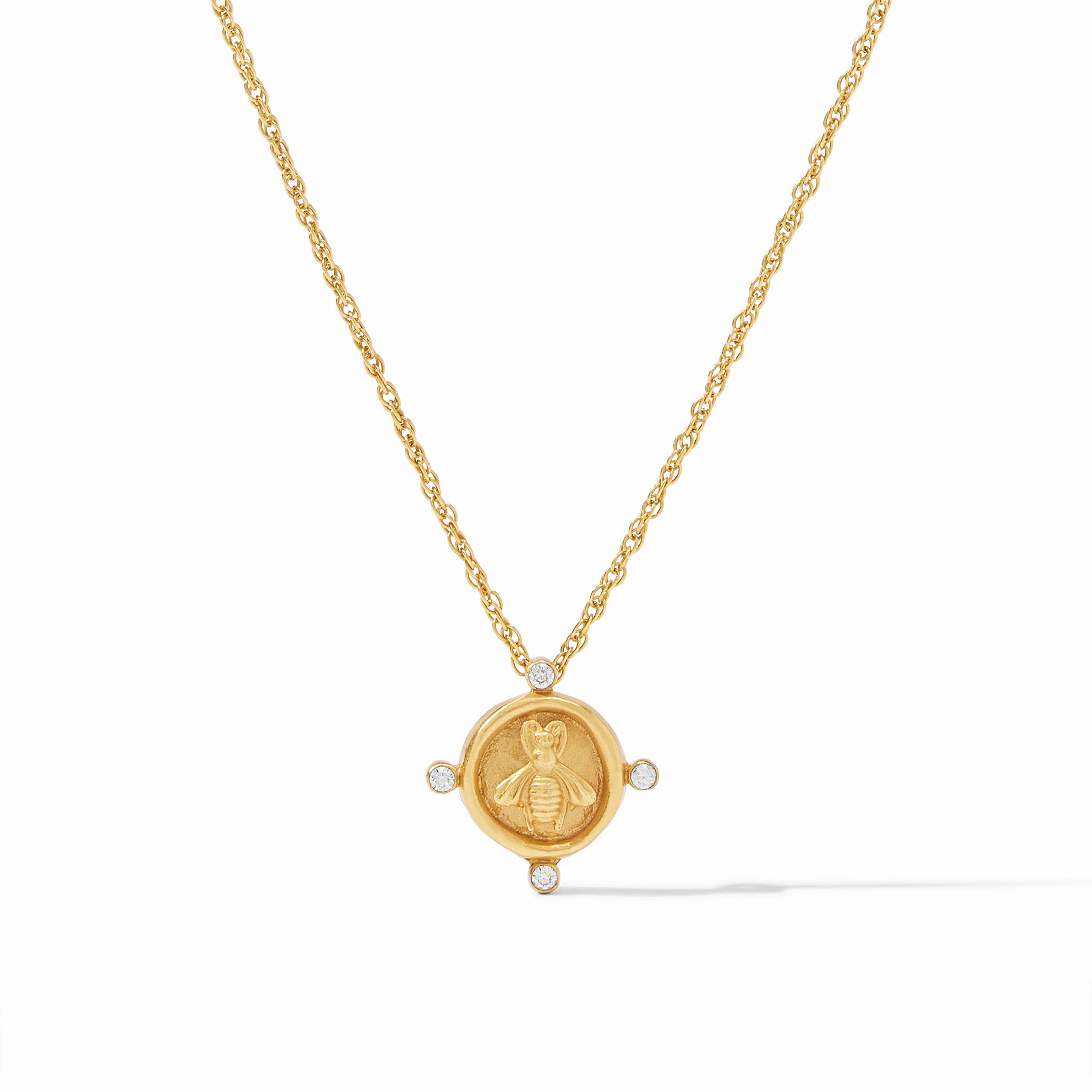Julie Vos - Bee Cameo Solitaire Necklace