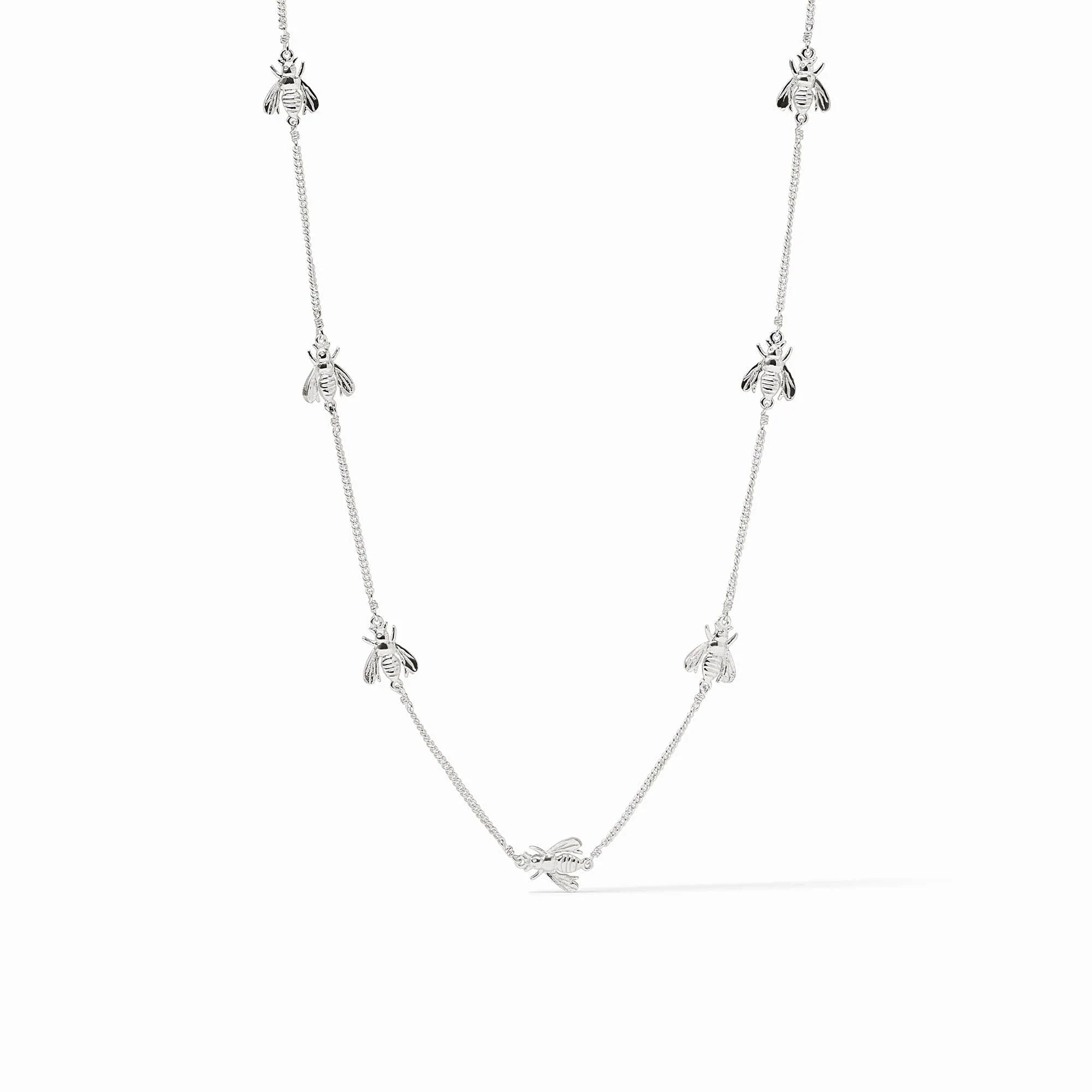 Julie Vos - Bee Delicate Station Silver Necklace