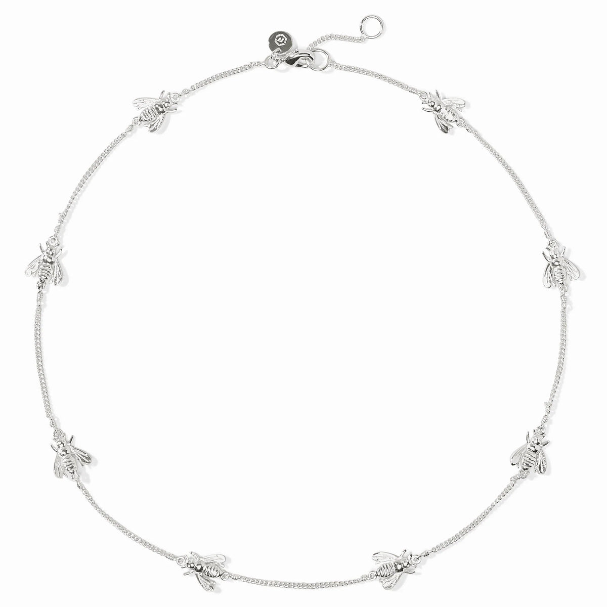 Julie Vos - Bee Delicate Station Necklace - Silver