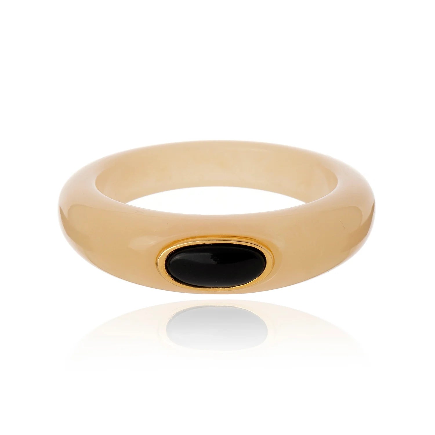Cristina Sabatini Resin Drop Bangle - Sand and Black