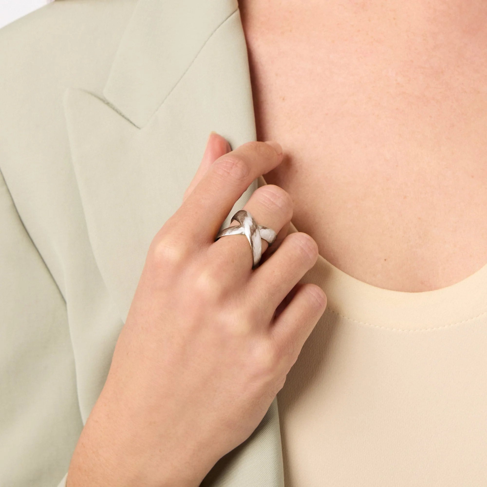 Julie Vos Catalina X Ring - Silver