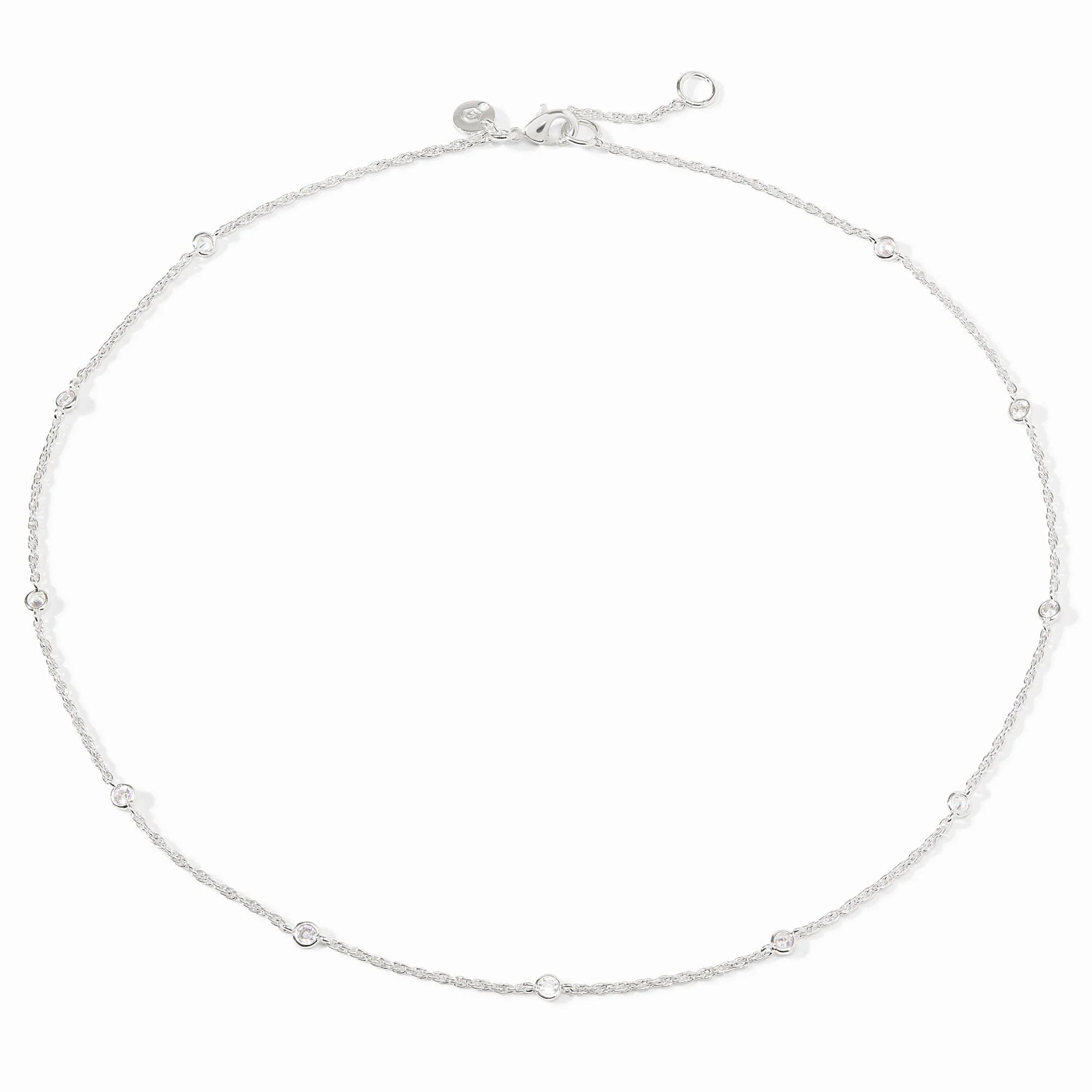 Julie Vos - Celeste Delicate Necklace - Cubic Zirconia - Silver