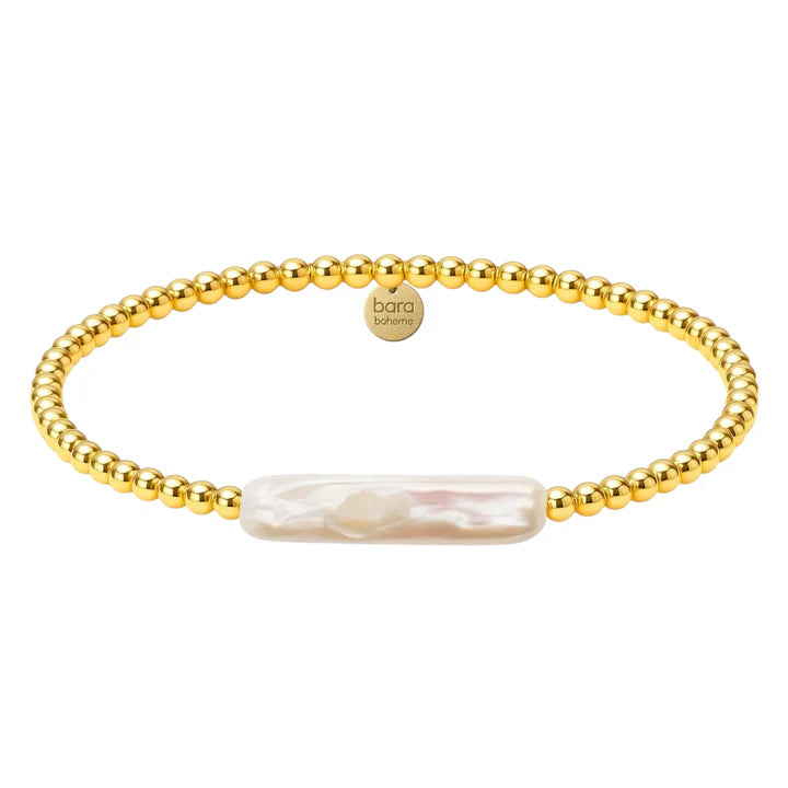 Gold Filled Beaded Bracelet Stack - Sydney