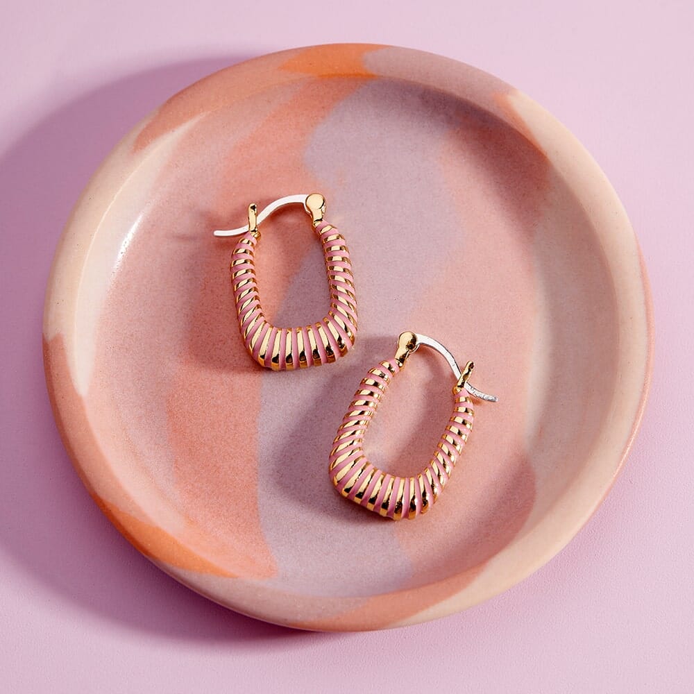 Pura Vida Coastline Hoop Earrings - Gold