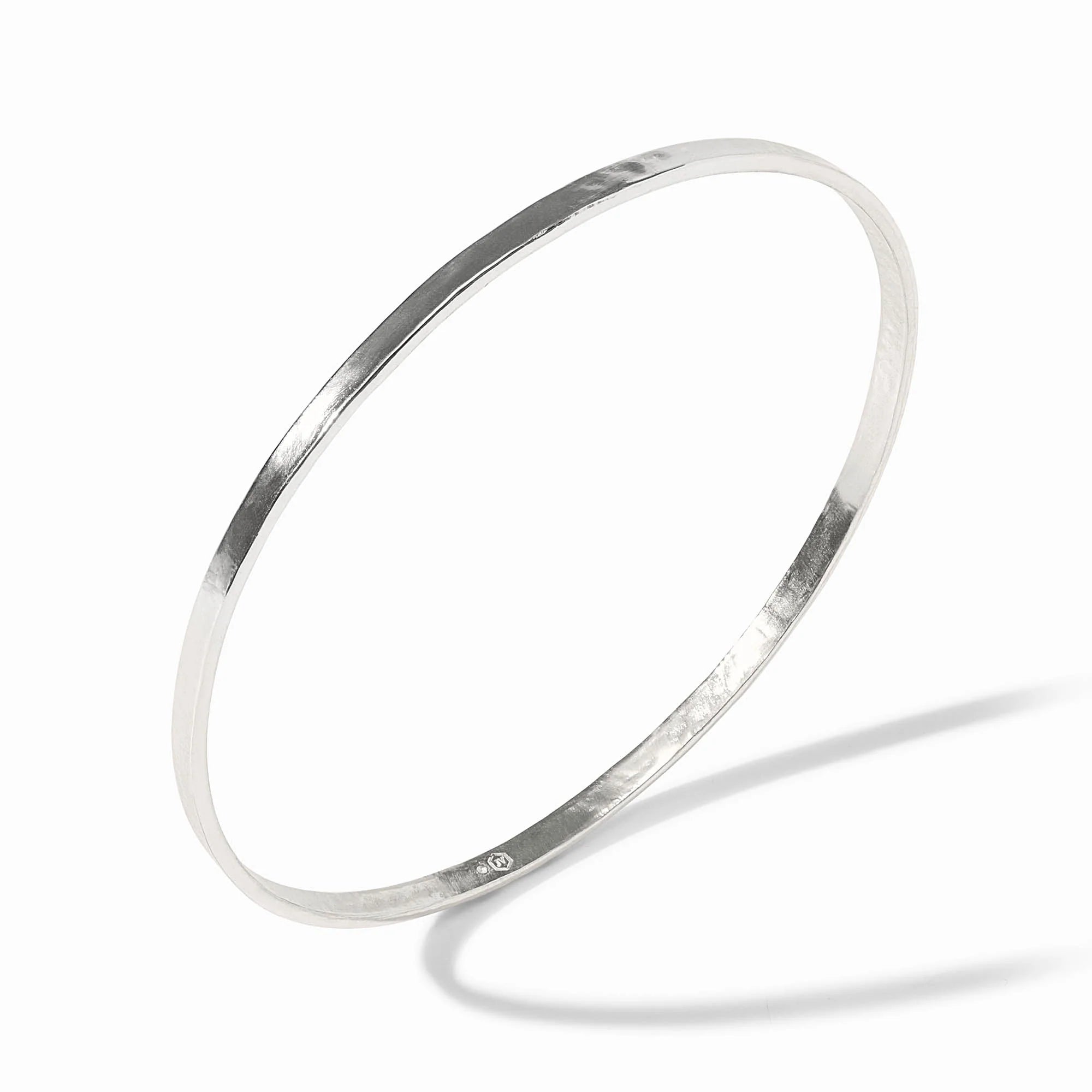 Julie Vos Crescent Bangle Silver - Small