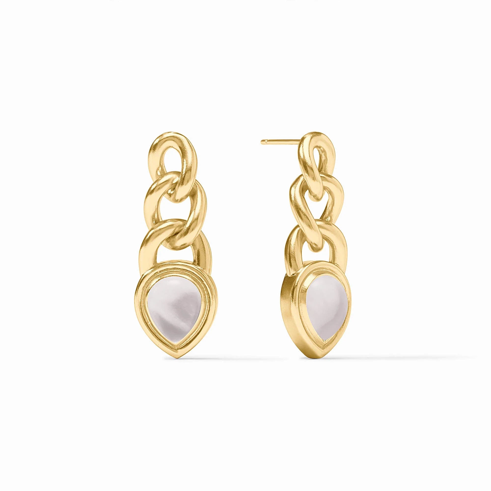 Julie Vos Dolce Earring in Iridescent Clear Crystal