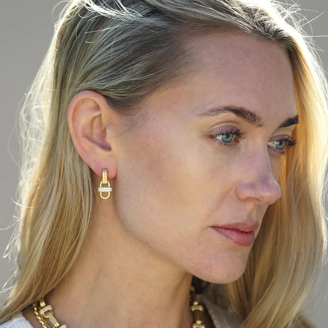 Tat 2 Designs - Gold Costa Earrings