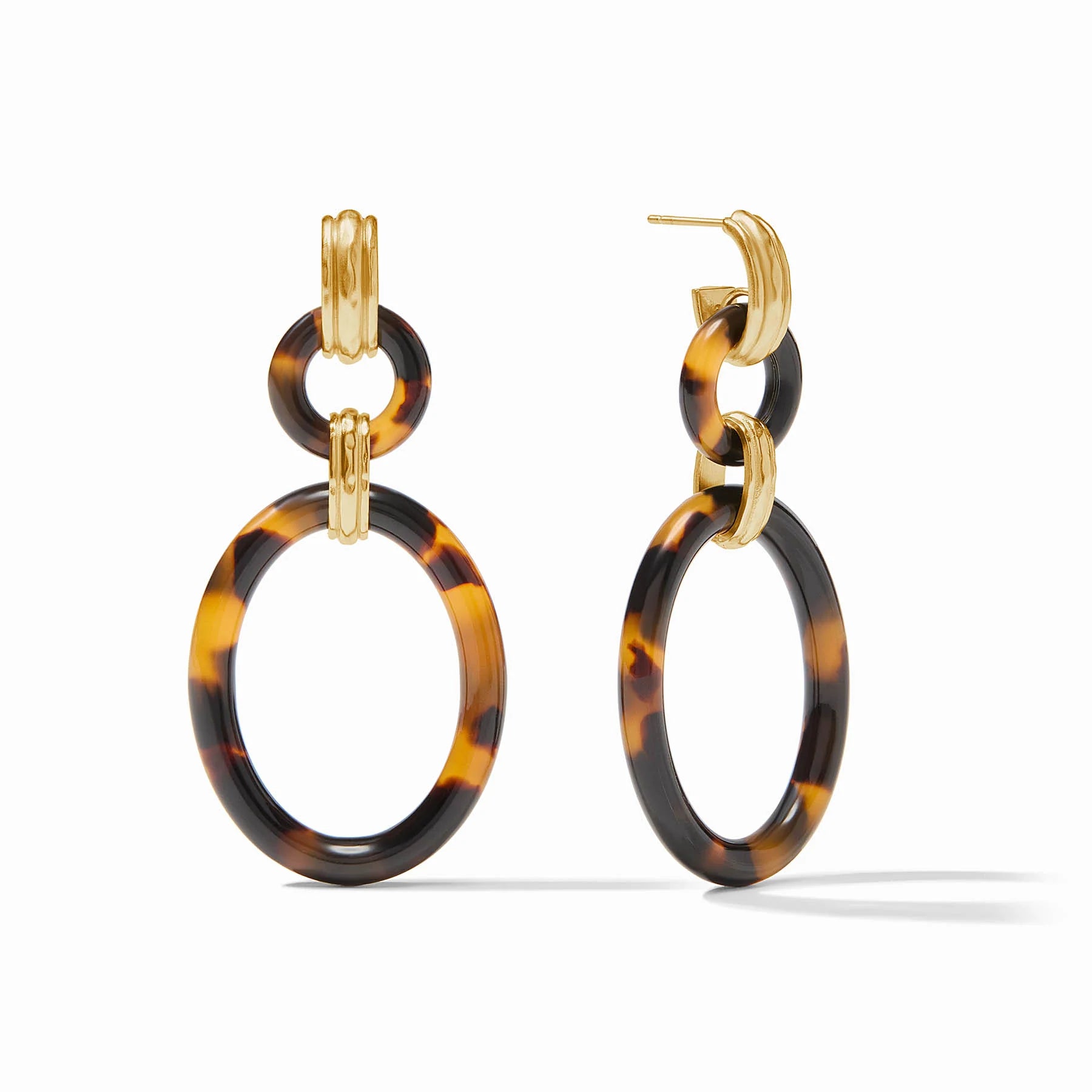 Julie Vos Madison Link Earring Tortoiseshell