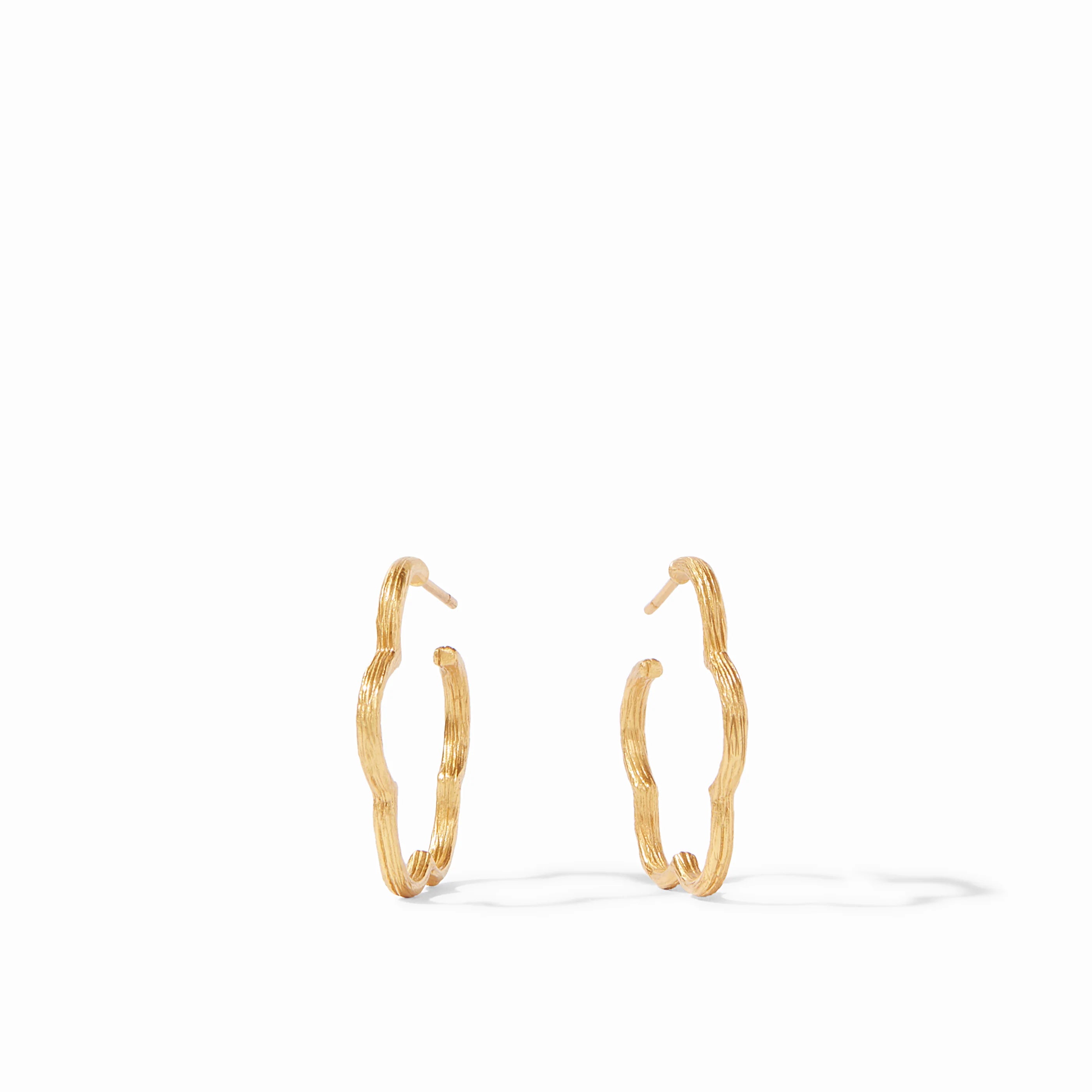 Julie Vos Gardenia Textured Hoops - Small
