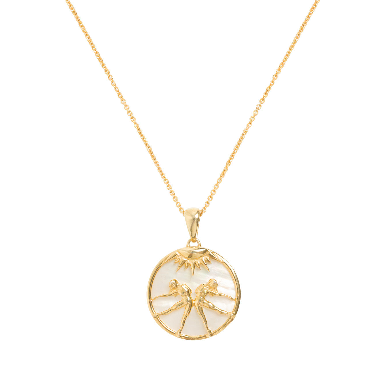 Freya Rose - Gemini, Gold Zodiac Charm