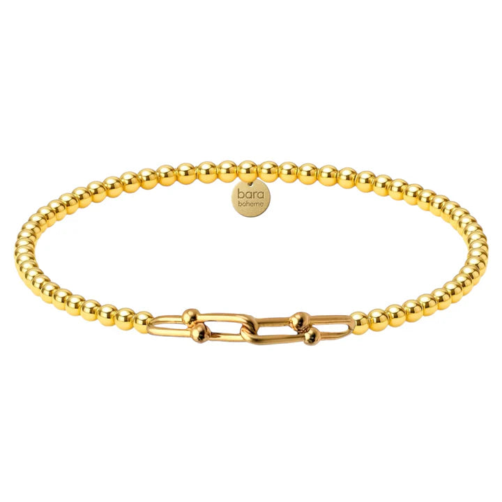 Gold Filled Beaded Bracelet Stack - Sicily