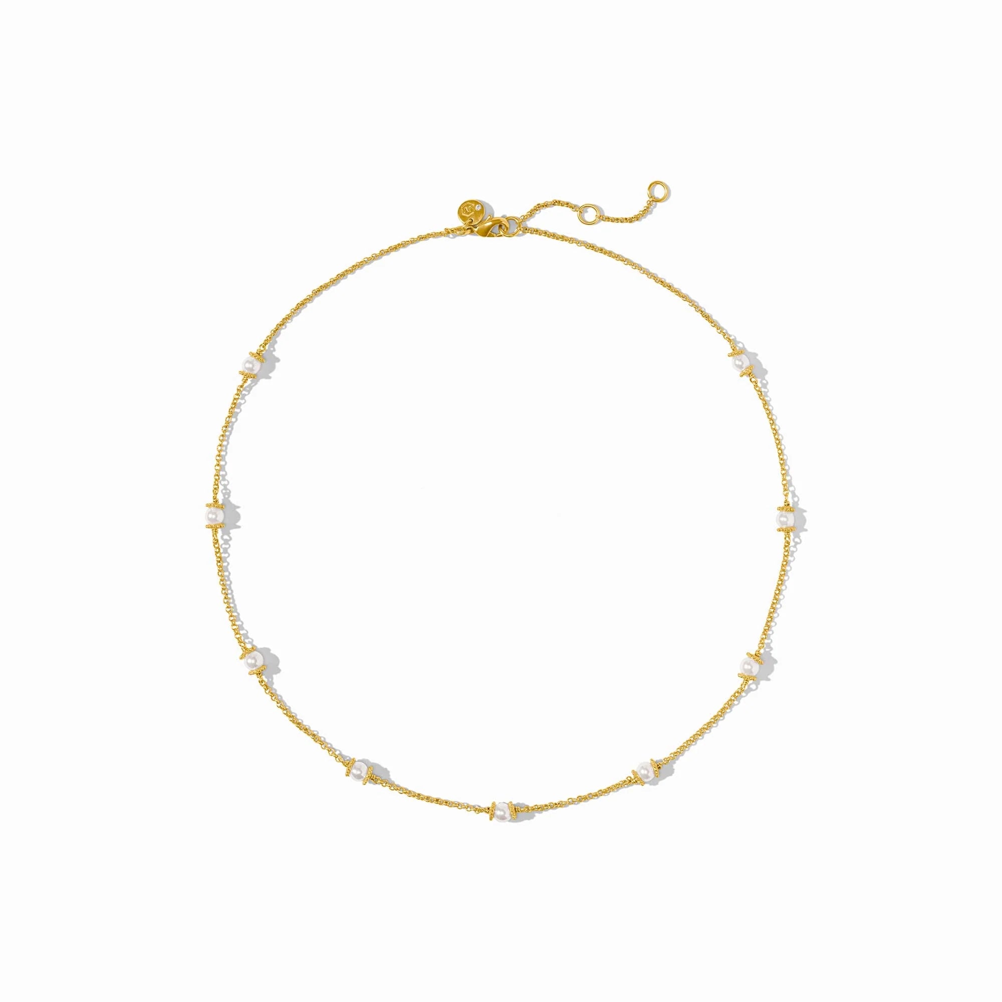 Julie Vos - Hydra Delicate Station Gold Necklace - Pearl
