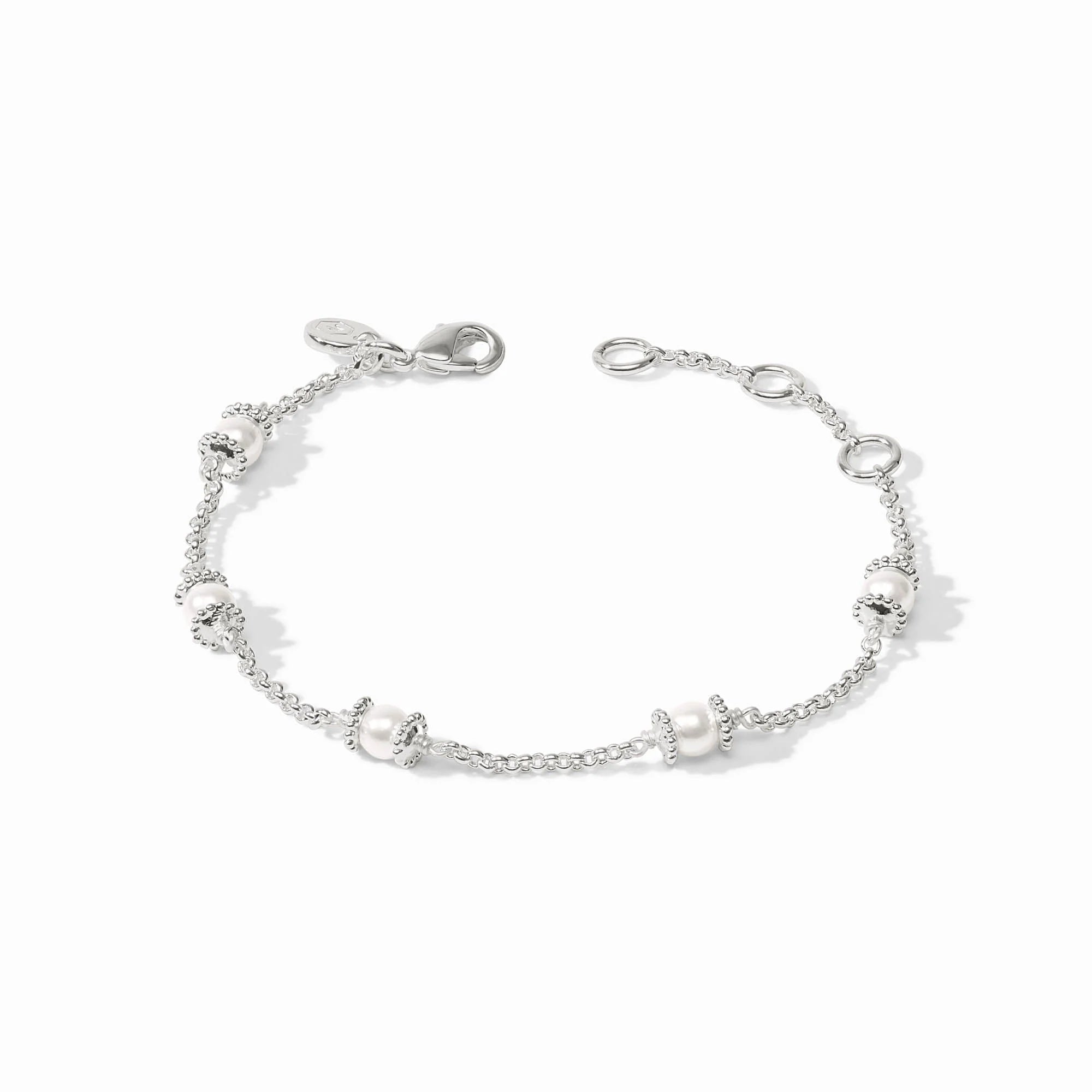 Julie Vos - Hydra Delicate Bracelet Pearl - Silver