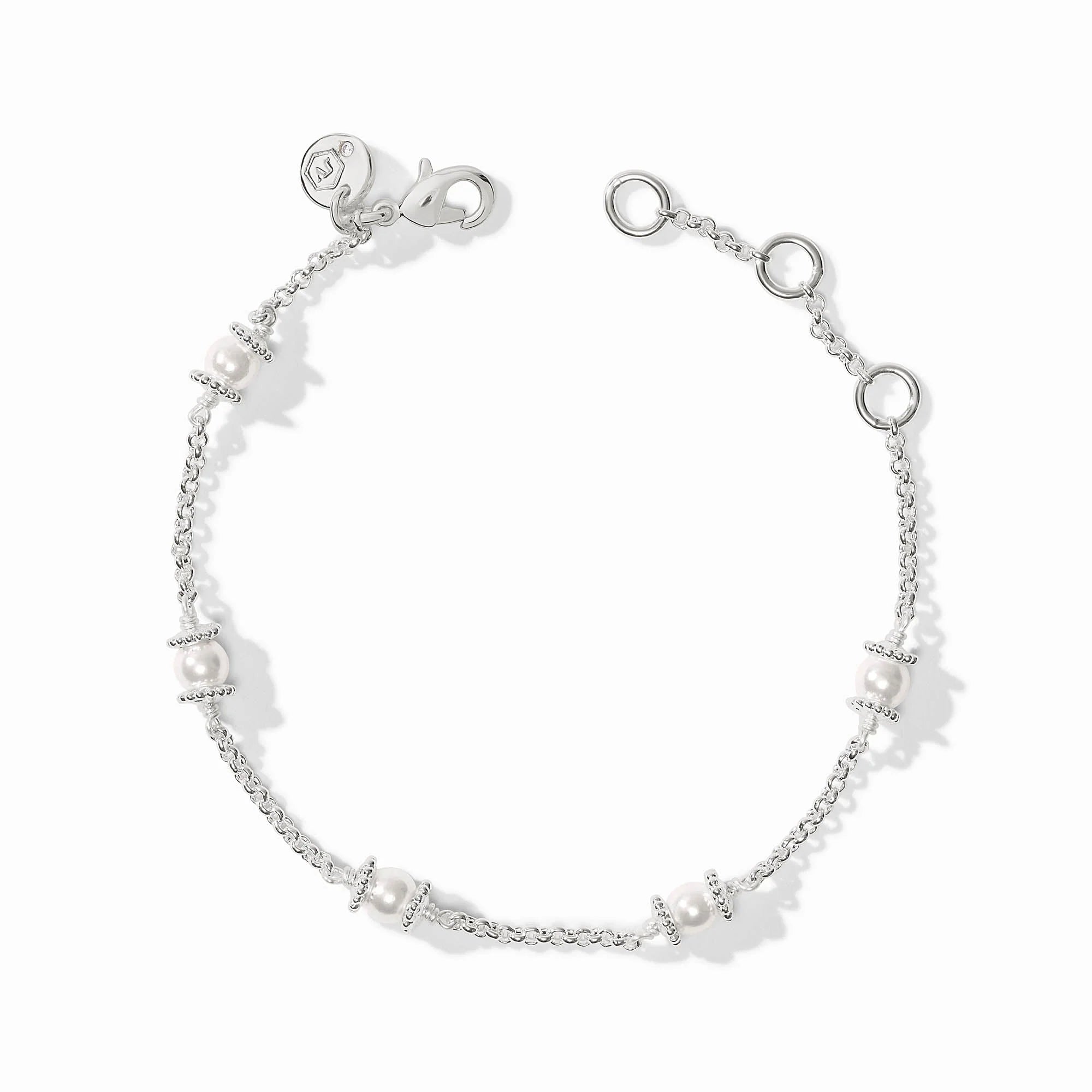 Julie Vos - Hydra Delicate Bracelet Pearl - Silver