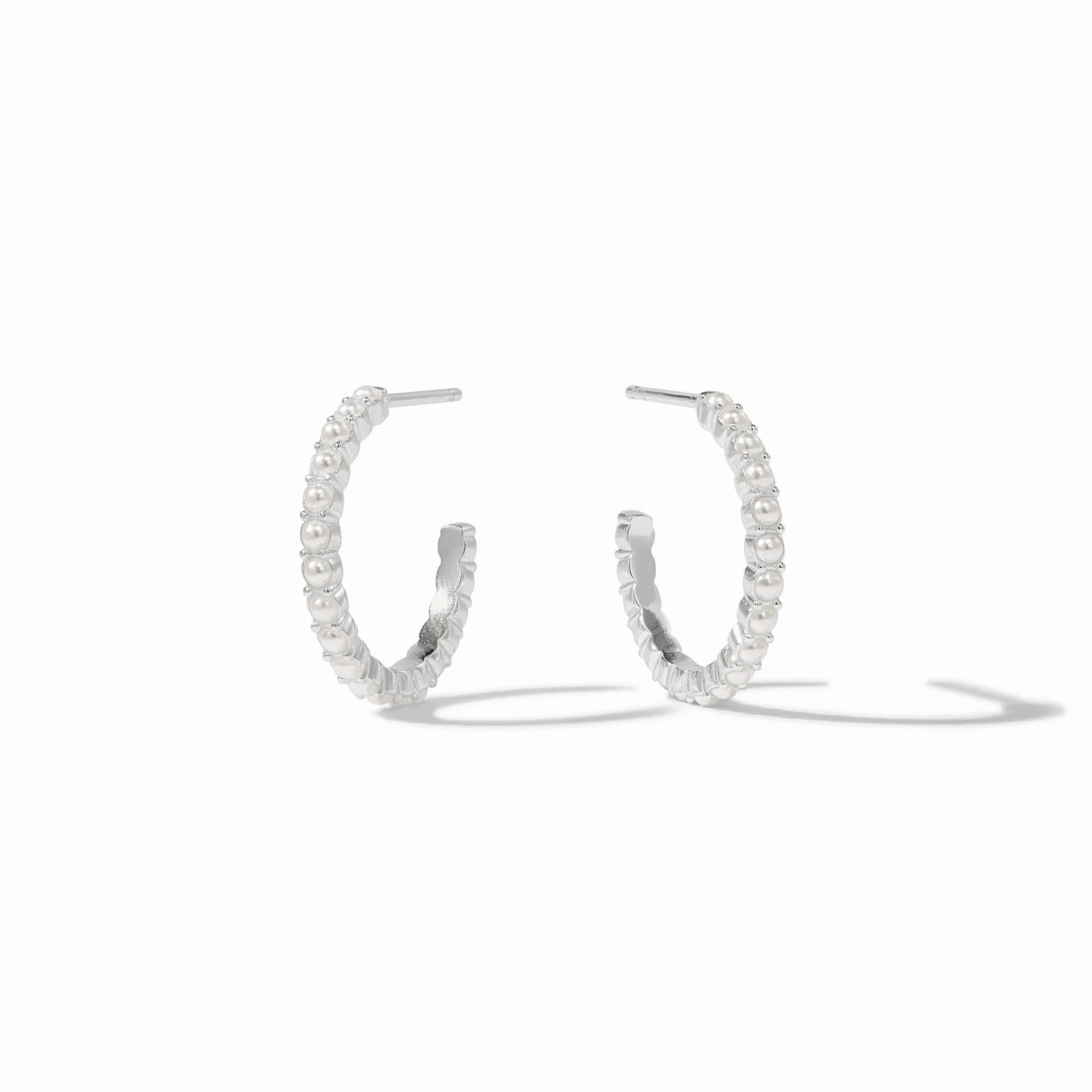 Julie Vos - Juliet Hoop - Silver/Pearl (Small)