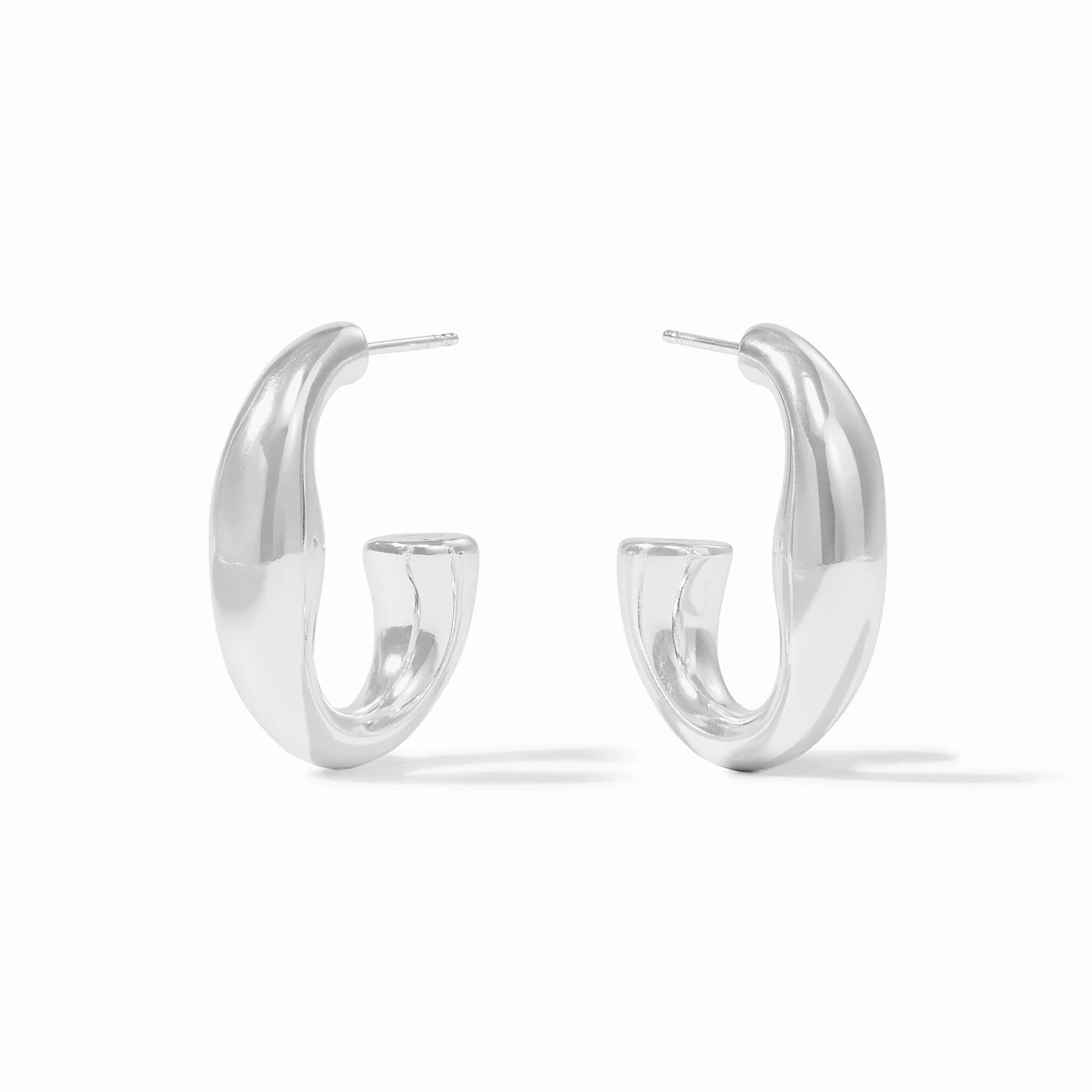 Julie Vos Laguna Hoop - Silver (Medium)
