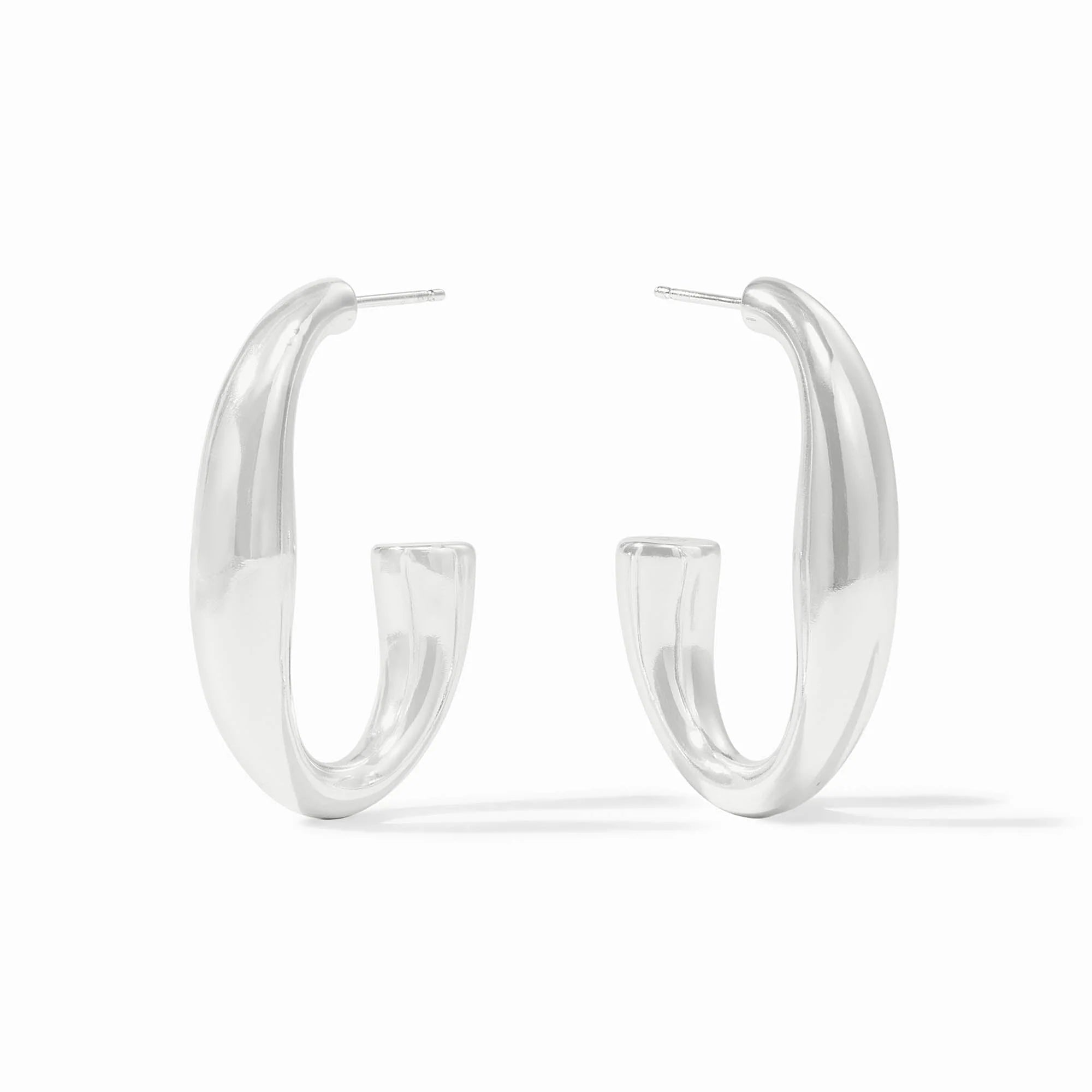 Julie Vos Laguna Hoop - Silver (Large)