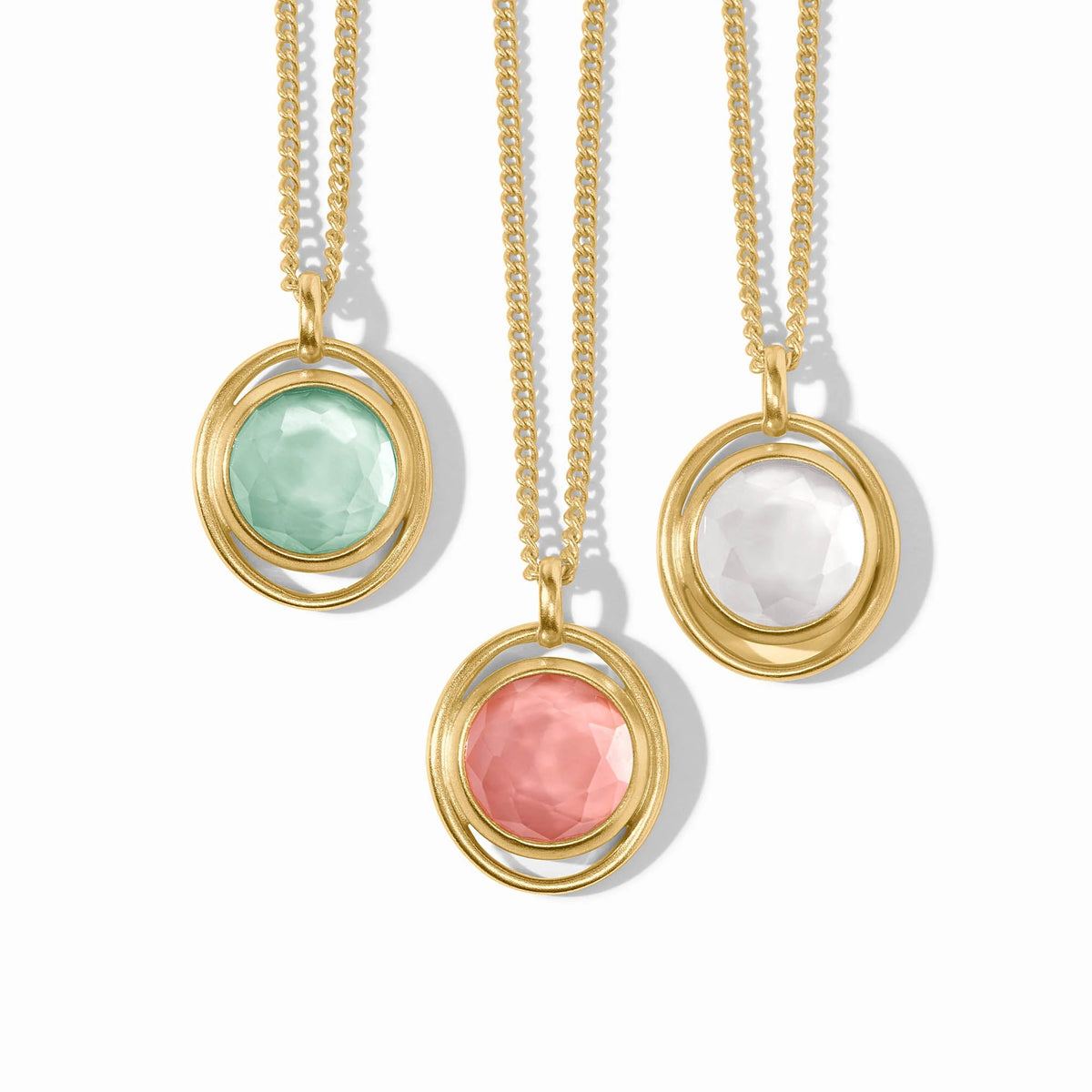 Julie Vos - Laguna Solitaire Necklace - Iridescent Melon