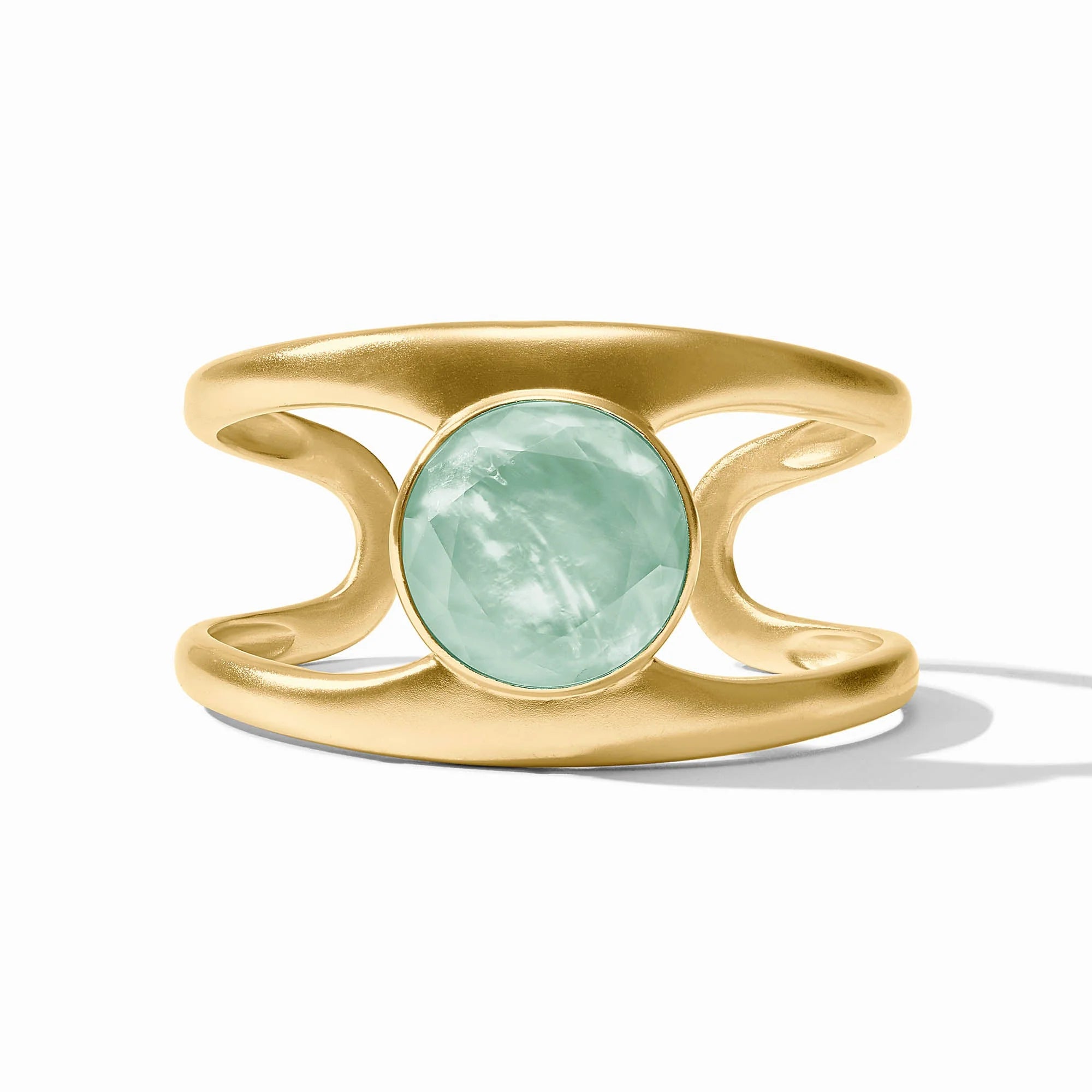 Julie Vos - Laguna Stone Cuff - Iridescent Aquamarine Blue