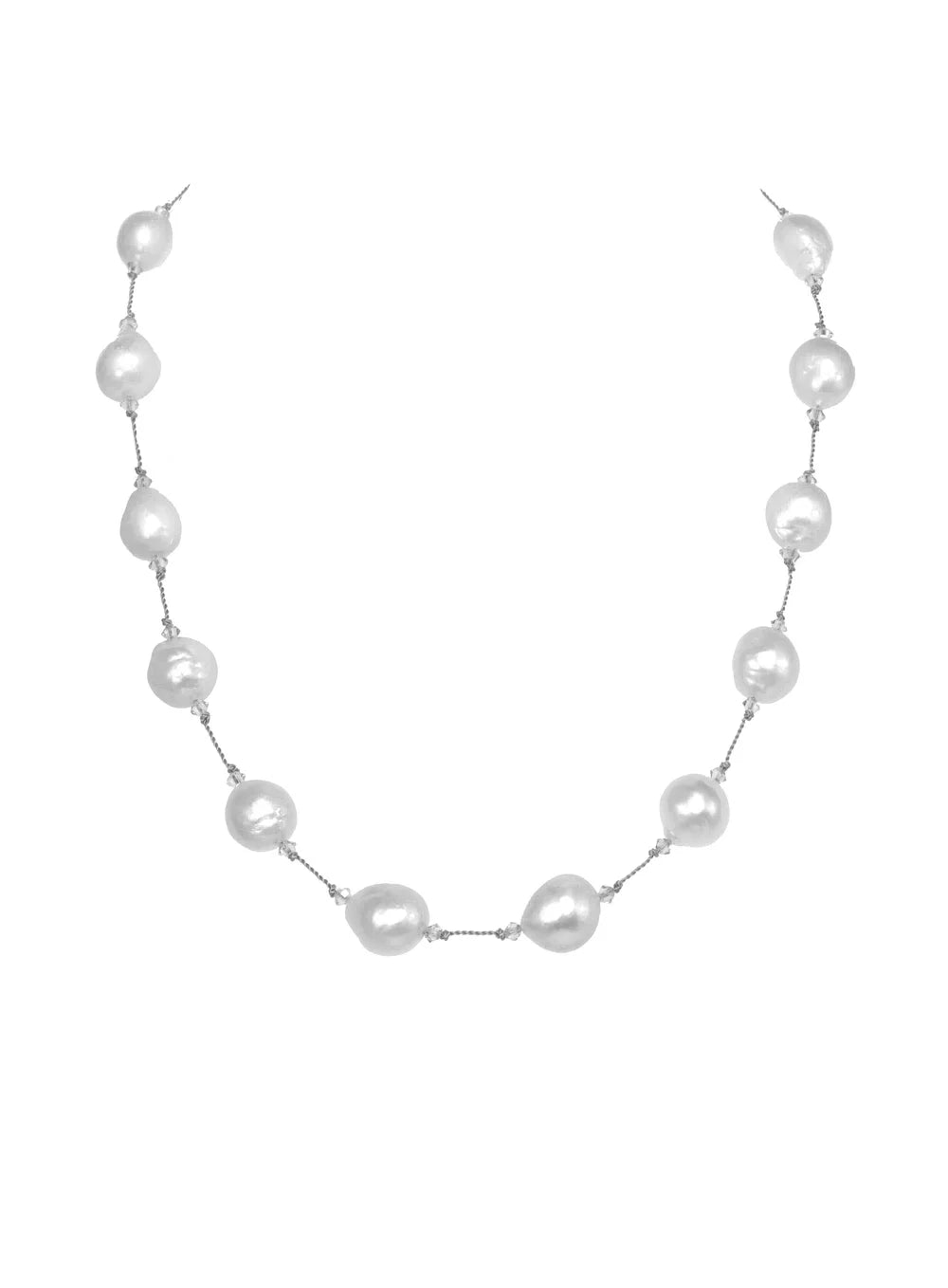 Margo Morrison White Baroque Pearl Short Necklace