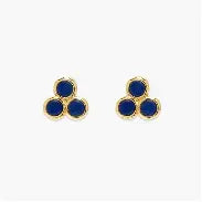 Pura Vida Surfrider Three Stone Stud Earrings
