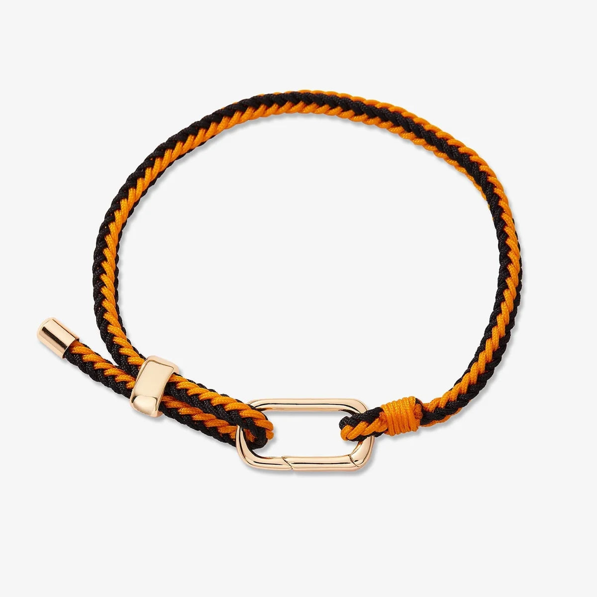 Pura Vida Carabiner Clasp Bracelet - Game Day - Black & Orange