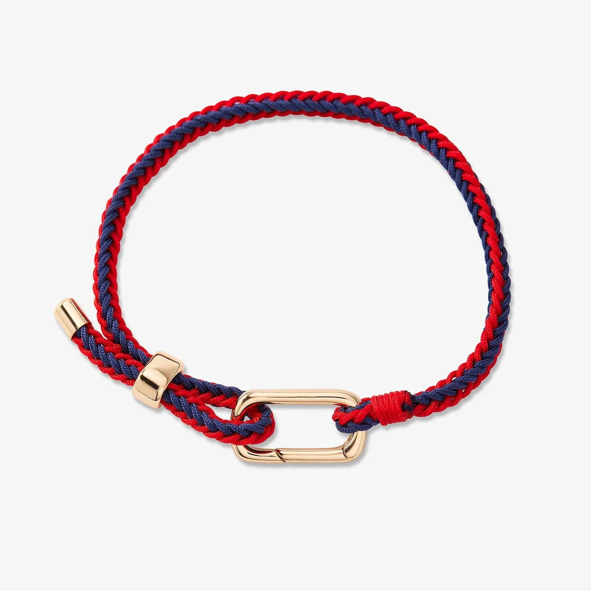 Pura Vida Carabiner Clasp Bracelet - Game Day - Navy & Red