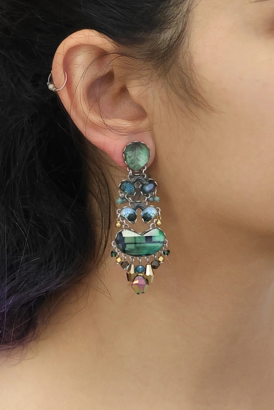 Ayala Bar - Emerald Reflection Set - Auralis Earrings