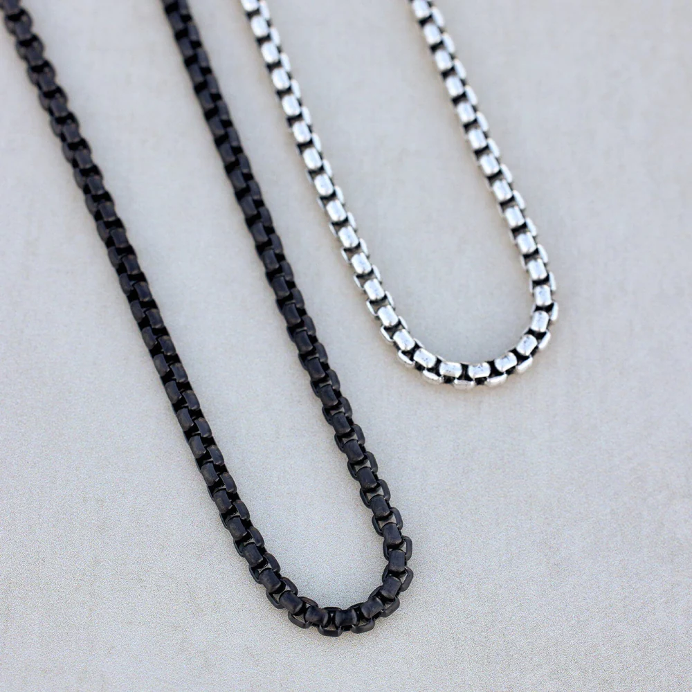 Pura Vida - Men's Rolo Chain Necklace - Black