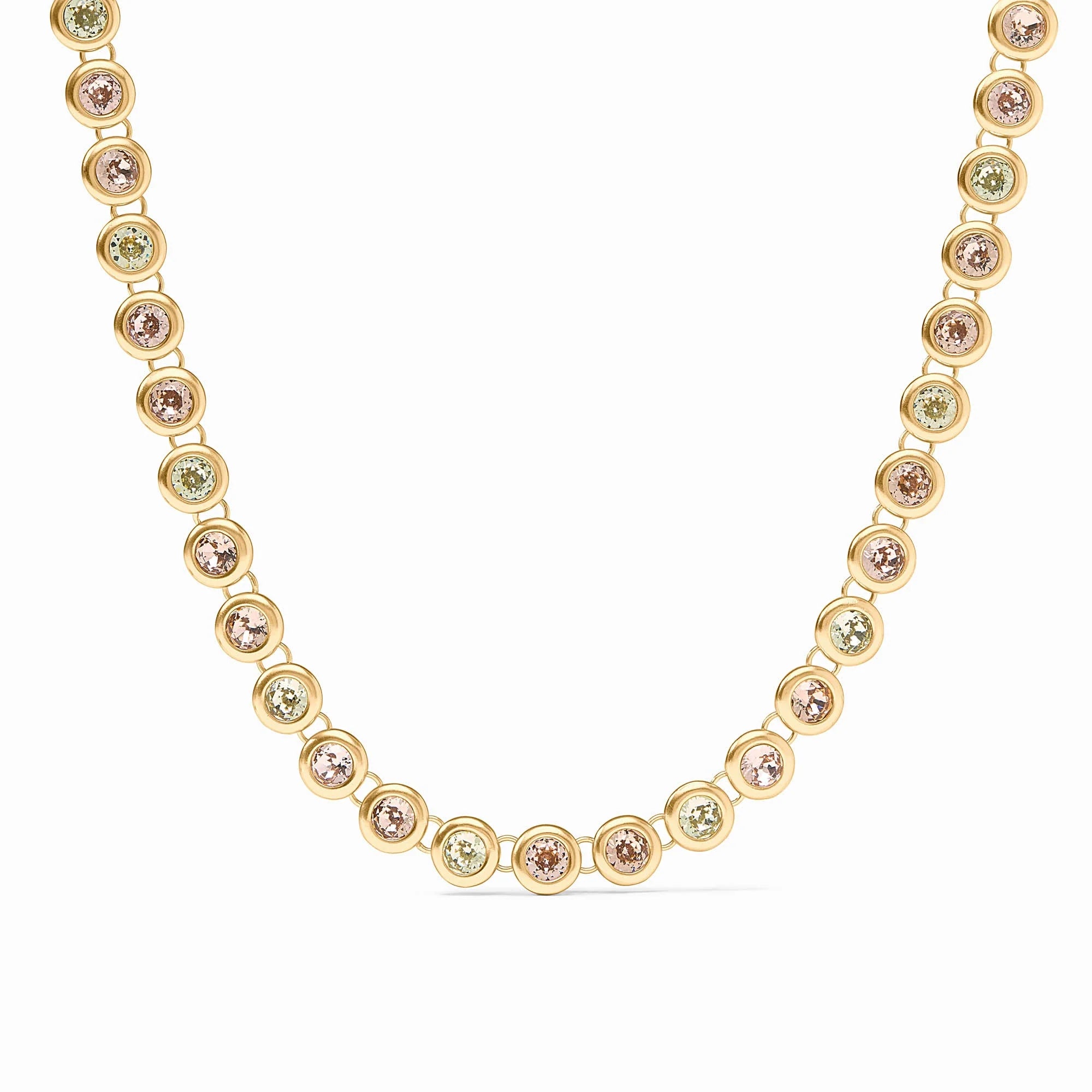 Julie Vos - Rainbow Tennis Necklace - Champagne Radiance