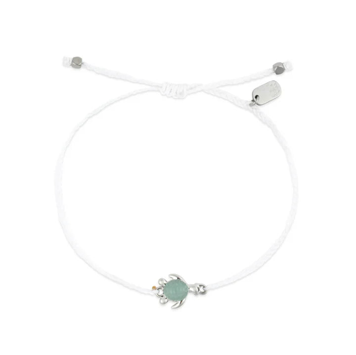 Pura Vida - Tortuga Dainty Bracelet - White