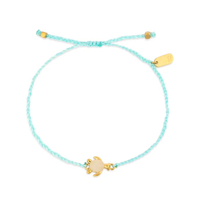 Pura Vida - Tortuga Dainty Pura Vida Bracelet - Blue