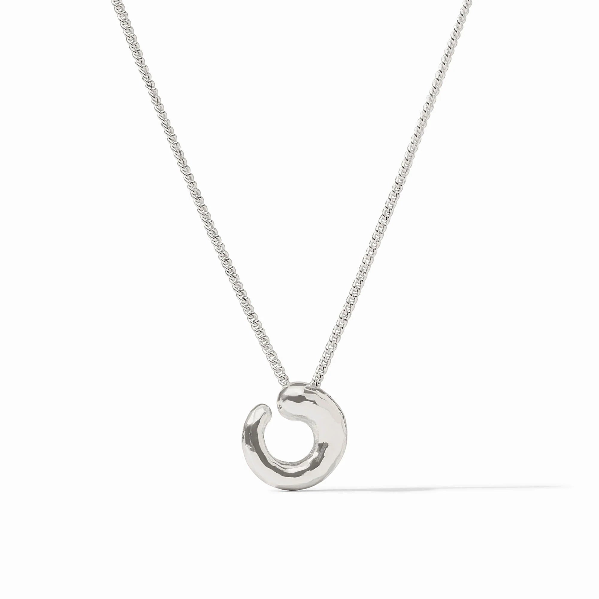 Julie Vos Solara Spiral Delicate Necklace - Silver