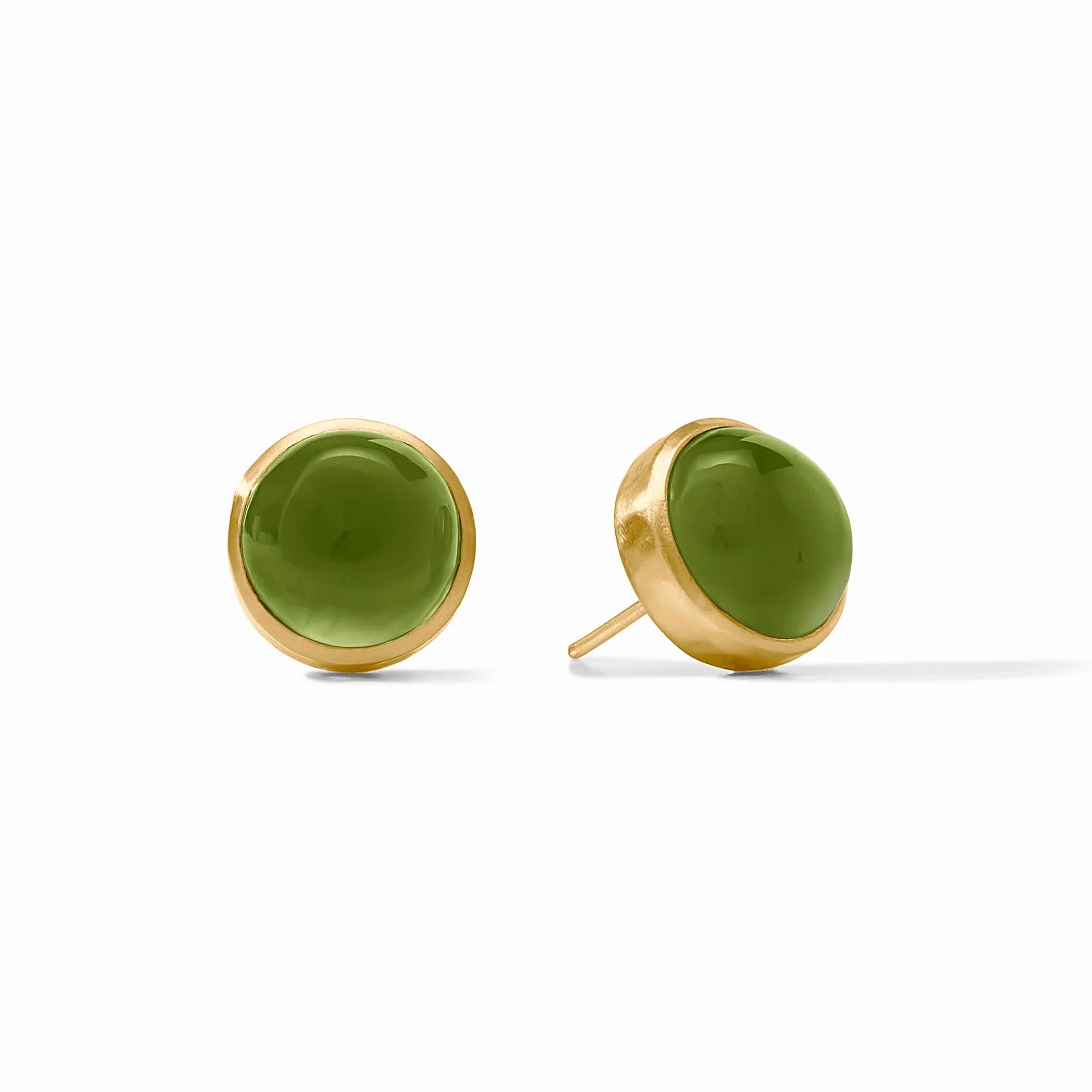 Julie Vos Solara Stone Stud in Iridescent Palmetto Green